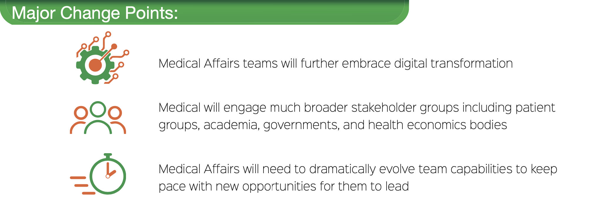 Medical Affairs Vision 2030 Major Change Points Teams